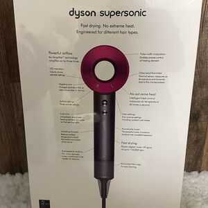 Dyson Supersonic Hair Dryer in Magenta and Dark Gray